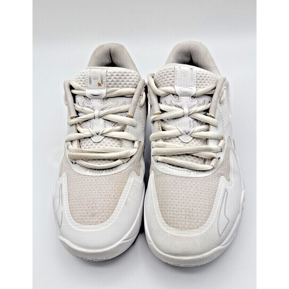 Puma LaMelo Ball MB.01 377368-04 Sneakers Men 6.5 Triple White Basketball Shoes - Picture 4 of 16